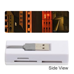 Sci-fi Futuristic Science Fiction City Neon Scene Artistic Technology Machine Fantasy Gothic Town Bu Memory Card Reader (stick) by Posterlux