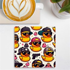 Gangster Rubber Ducky Coasters Uv Print Square Tile Coaster  by thatfashion