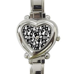 Easter Bunny Pattern Heart Italian Charm Watch by Valentinaart