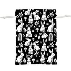 Easter Bunny Pattern Lightweight Drawstring Pouch (xl) by Valentinaart