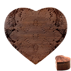 Tondo Symmetry Heart Wood Jewelry Box by kaleidomarblingart