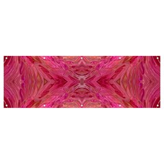 Pink Pour  Banner And Sign 12  X 4  by kaleidomarblingart