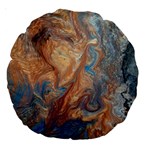 Blue flow Large 18  Premium Round Cushions Front