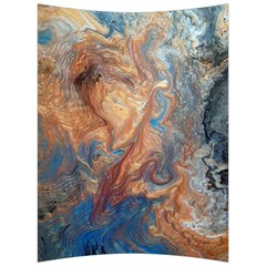 Blue Flow Back Support Cushion by kaleidomarblingart