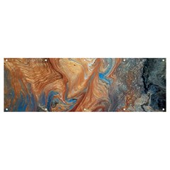 Blue Flow Banner And Sign 12  X 4  by kaleidomarblingart